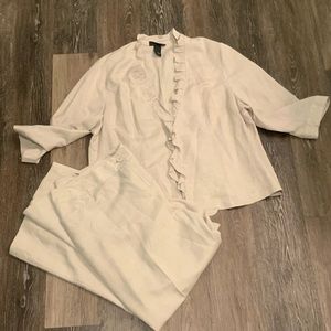 NWOT Lane Bryant Plus Size Linen Two Piece Set